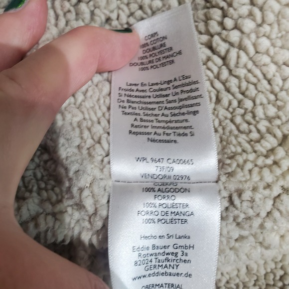 Eddie Bauer Plaid Sherpa Lined Flannel Shirt Jacket Women's Medium - Picture 7 of 8